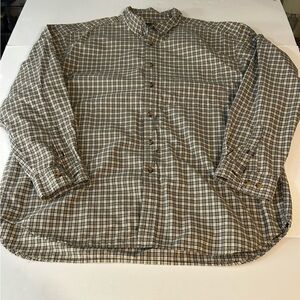 Eddie‎ Bauer Gray/Black Plaid Button-DownCasual Shirt XXL